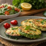 cheesy garlic zucchini steaks