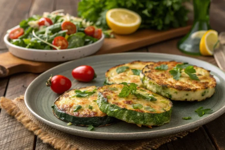 cheesy garlic zucchini steaks