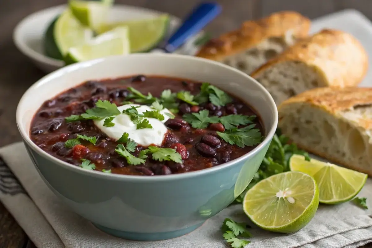 purple black bean soup recipe