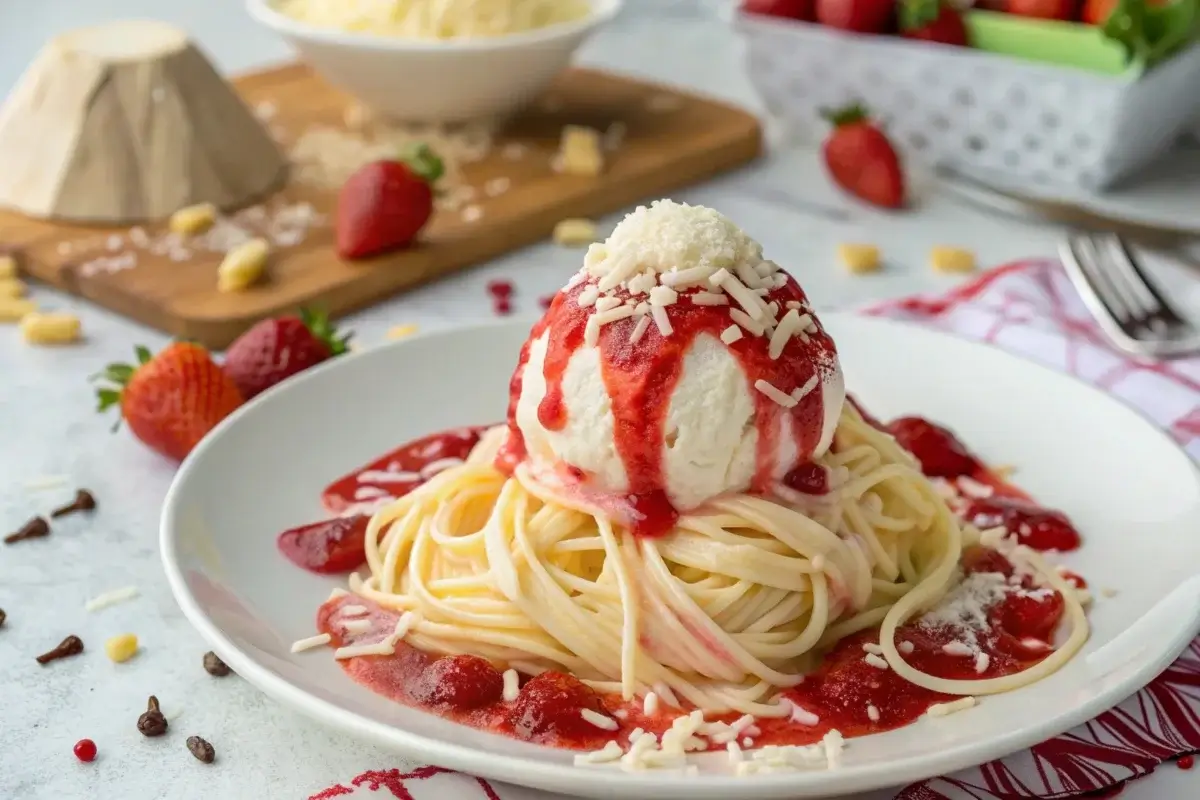 spaghetti ice cream