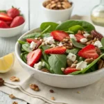 spinach strawberry goat cheese salad