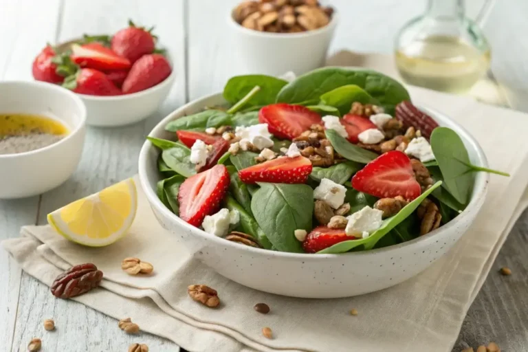 spinach strawberry goat cheese salad