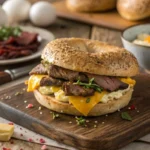 steak egg and cheese bagel