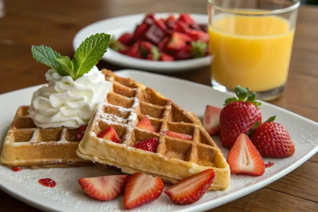 strawberry waffles