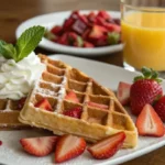 strawberry waffles