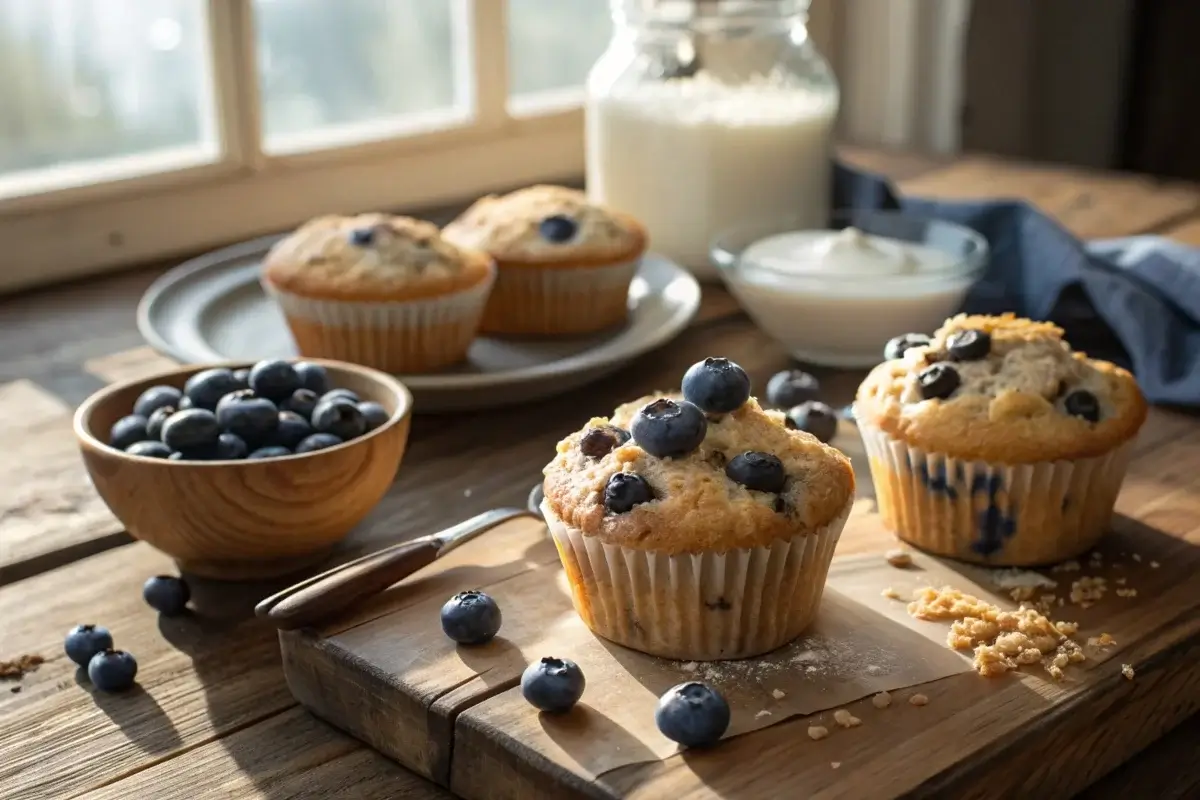 blueberry yogurt muffins