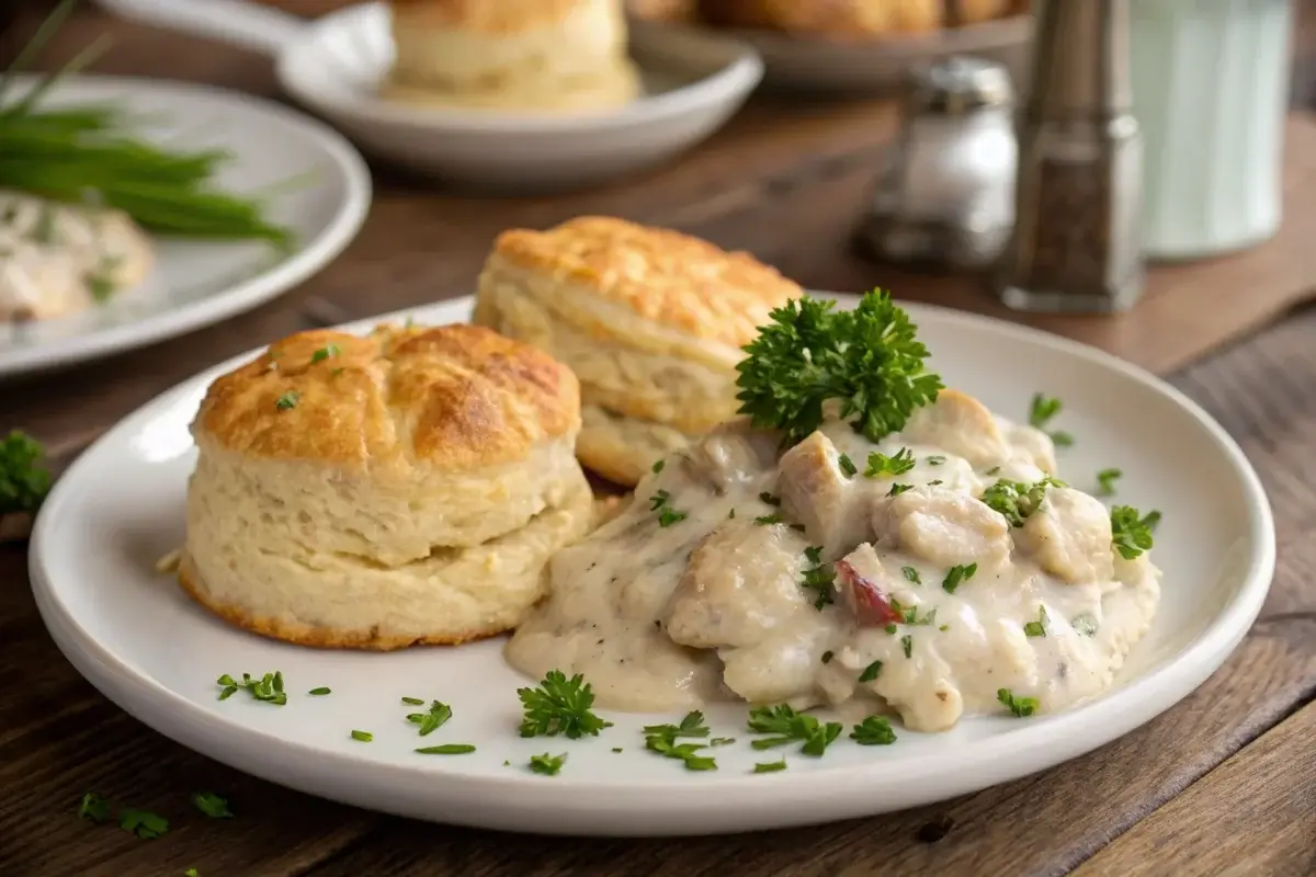 chicken biscuits and gravy