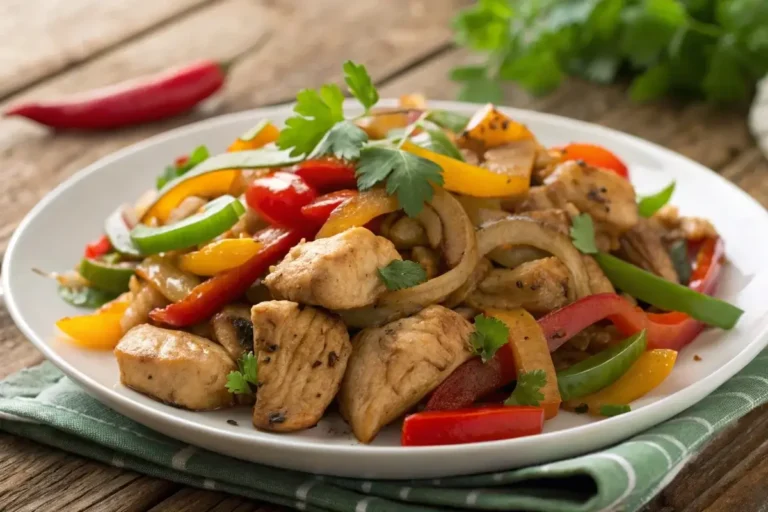 chicken with peppers and onions