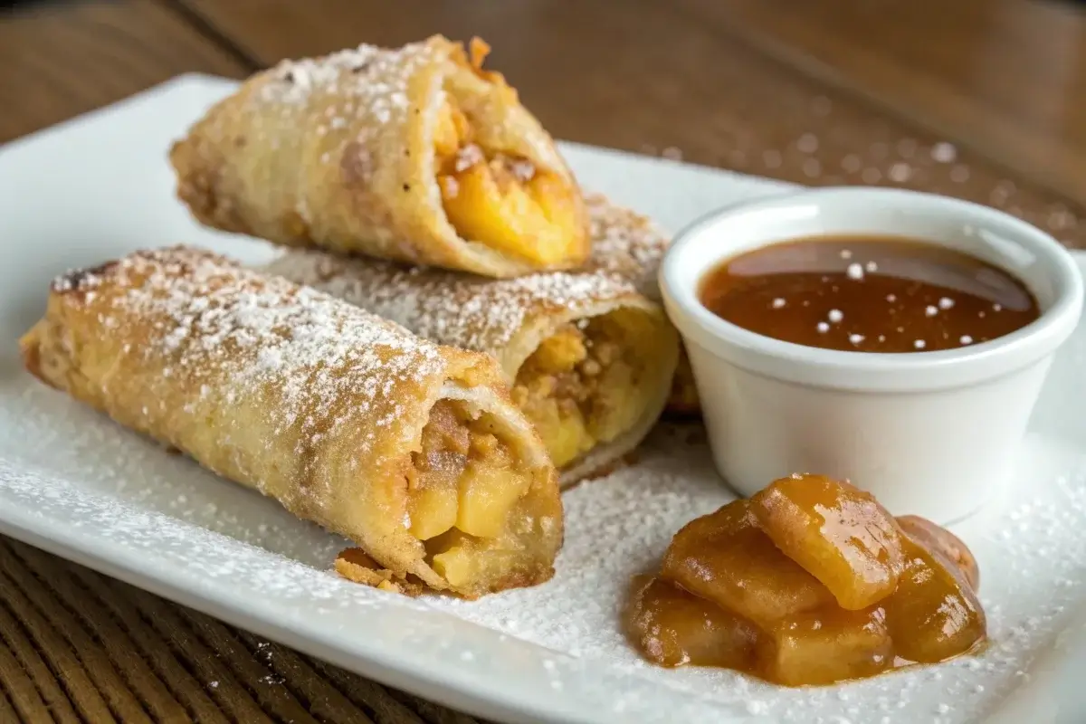 peach cobbler egg rolls