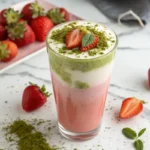 strawberry matcha latte