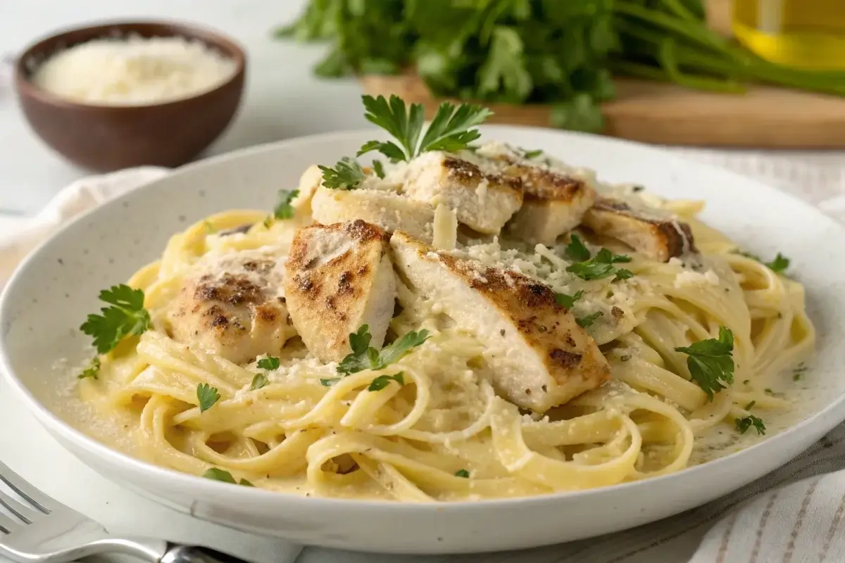 Garlic Parmesan Chicken Pasta