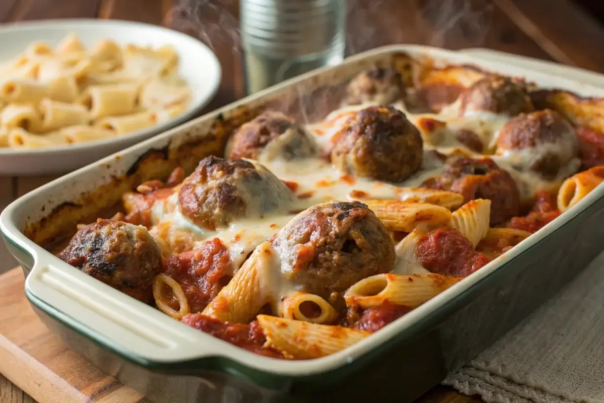 dump and bake meatball casserole