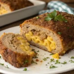 Macaroni and Cheese Stuffed Meatloaf