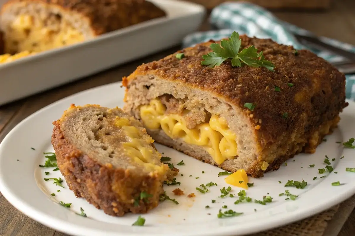 Macaroni and Cheese Stuffed Meatloaf